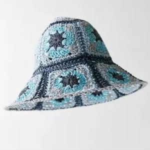 Wyeth Agnes Straw Bucket Hat Blue Multi NWT